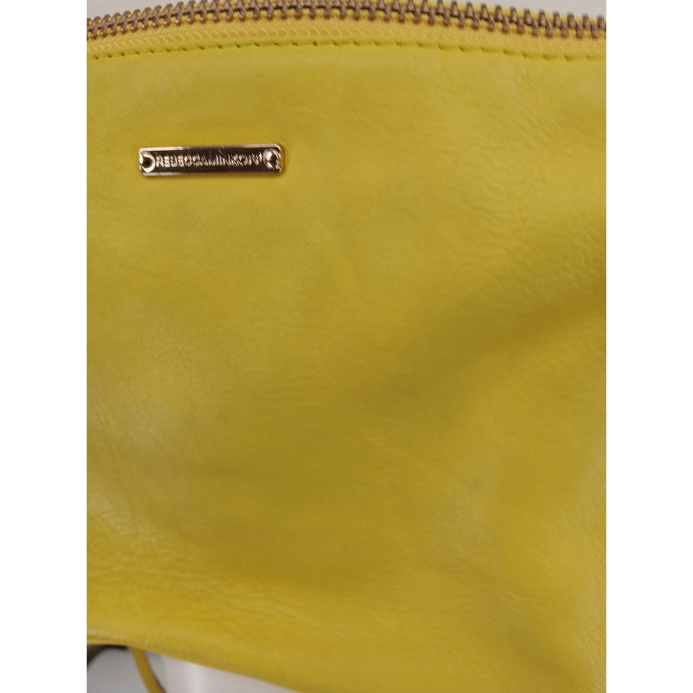 Rebecca Minkoff Yellow Leather Crossbody Bag Purse Zipper - Picture 6 of 16